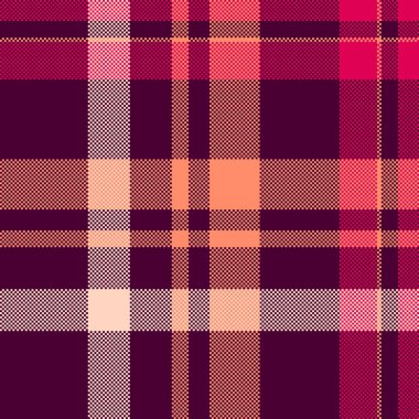 Ekoseli ekoseli, tekrar eden tartan kumaş desenli. Koyu ve kırmızı renklerde serbest vektör kumaş arkaplan dokusu.
