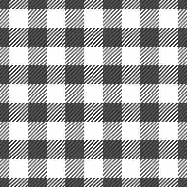 Noel kartı, kusursuz çek dokusu, derin arka plan tekstil vektörü. Kraliyet kumaşı desenli gri beyaz kumaş ekoseli..