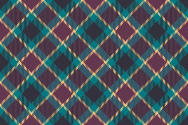 Pembe ve koyu renklerde desen vektör dokusu olan tartan kumaş dokusunun ekoseli denetimi.