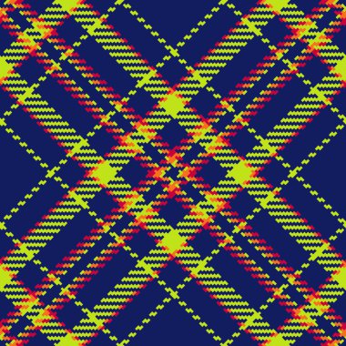 Geçmişini kontrol et, çocuk desenli ekoseli. Poster kumaş kumaş deseni mavi ve kireç renklerinde tekstil.