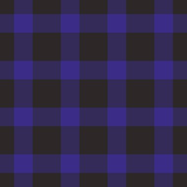 Çivit ve koyu renklerde desensiz tekstil arkaplanı olan tartan vektör deseninin kumaş kontrolü.