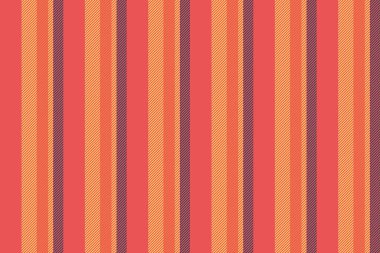 Huysuz hatlar dikey, yemek çizgileri pürüzsüz. Yastık arkaplan desenli kırmızı ve kehribar renkli tekstil vektörü.