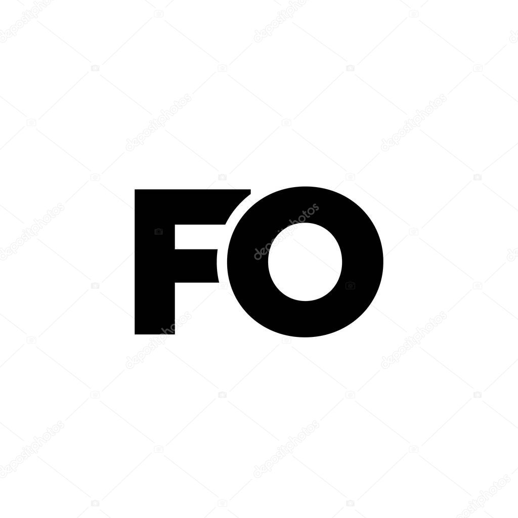 Trendy letter F and O, FO logo design template. Minimal monogram initial based logotype for company identity.
