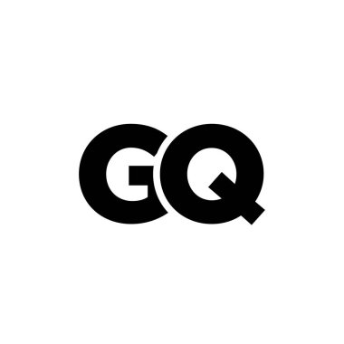Son moda G ve Q harfi, GQ logo tasarım şablonu. Şirket kimliği için asgari monogram tabanlı logotype.