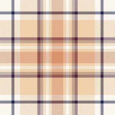 Ekose kontrol deseni turuncu ve kırmızı renklerde. Kusursuz kumaş dokusu. Tartan tekstil baskı tasarımı.