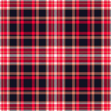 Kırmızılı ekose desenli. Kumaş dokusunu kontrol et. Vektör tekstil baskı tasarımı.