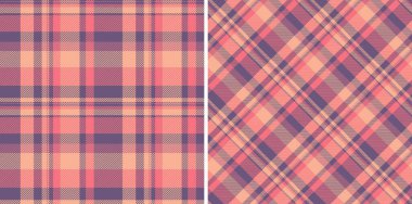 Ekose ekose vektörsüz, arka plan kontrol desenli tartan kumaş dokusu. Kadınlar için sıcak renkler giyin..