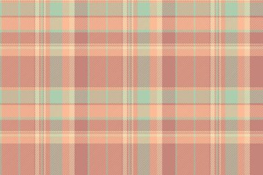 Grup doku kontrolü kumaşı, görüntü tekstil arka plan vektörü. Erkek tartan desenli, turuncu ve kırmızı renklerde..