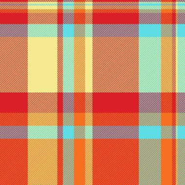 Dama kumaş arka plan kusursuz, İngiliz tartan doku kontrolü. Kırmızı ve haki renkli ekose tekstil vektör deseni.