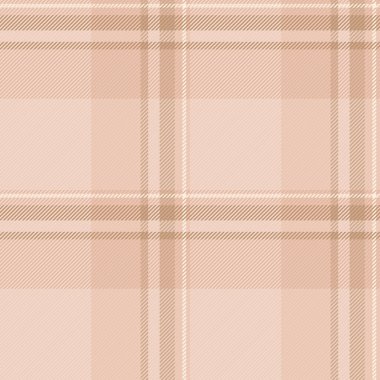 Açık ve turuncu renklerde tartan tekstil arka planı olan ekose kumaşın kusursuz dokusu.
