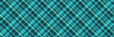 Kilt dokusu ekose desenli, sabit vektör kontrollü. Net tekstil kumaş arkaplan tartan Cyan ve deniz mavisi rengi.