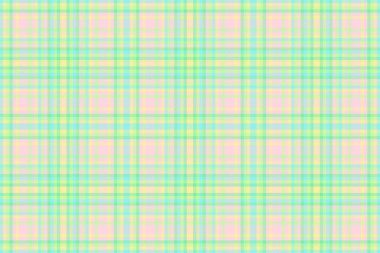 Tartan desenli yeşil ve açık renkli kumaş kumaşı olan dikişsiz vektör tekstilinin arkaplan ekosesini kontrol et.