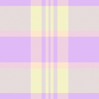 Tartansız yaş kontrolü, kadın vektör dokusu kumaşı. Kostümlü tekstil arkaplan ekoseli desen açık ve badem renklerinde.