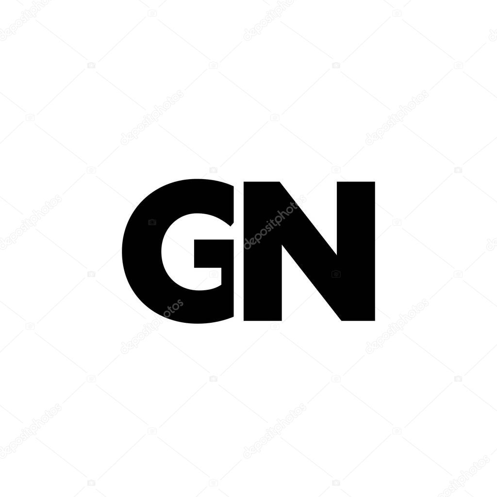 Trendy letter G and N, GN logo design template. Minimal monogram initial based logotype for company identity.