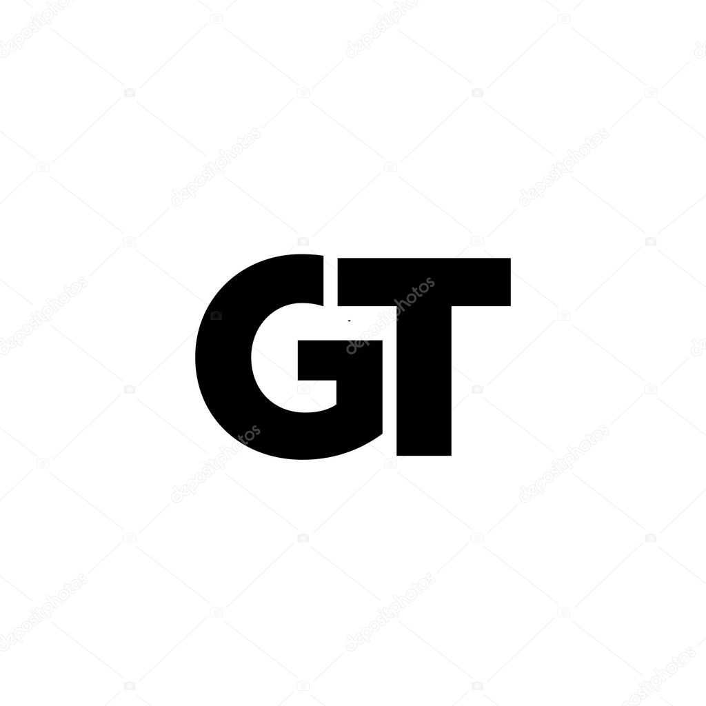Trendy letter G and T, GT logo design template. Minimal monogram initial based logotype for company identity.