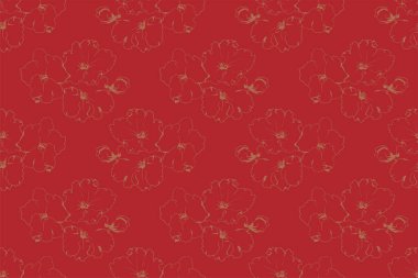 Floral pattern seamless background. Foliage and flower wallpaper design of nature. Vector illustration.