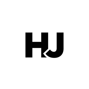 Moda harfi H ve J, HJ logo tasarım şablonu. Şirket kimliği için asgari monogram tabanlı logotype.