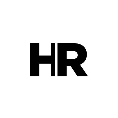 Moda harfi H ve R, HR logo tasarım şablonu. Şirket kimliği için asgari monogram tabanlı logotype.