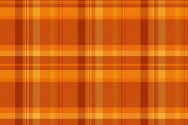 Ekose desenli, pürüzsüz, lüks kumaş vektör desenli. Parlak ve turuncu renklerde tekstil tartan kontrolü.