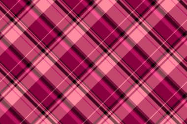 Kırmızı ve pembe renklerde ekose kumaşlı kusursuz doku vektörünün arkaplan desenleri.