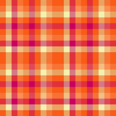 Tartansız arka plan, geometrik vektör tekstil kontrolü. Warp desenli kumaş parlak ve açık renkli.