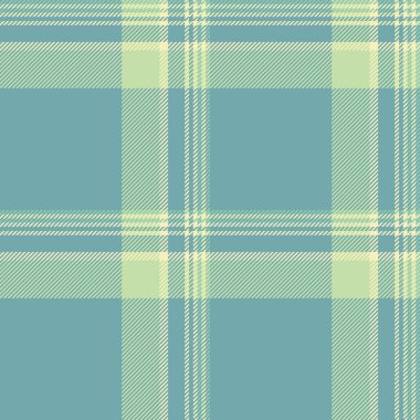 Endüstriyel ekoseli kumaş, reklam desenli arka plan dokusu. Ayağı olmayan kumaş taşıyıcı tartan ışık ve cyan renklerinde.