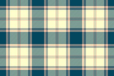 Hassas doku, pürüzsüz, ekose desenli vektör. Pencere arkaplanı tartanı limon şifon ve cyan renkleriyle kontrol et.