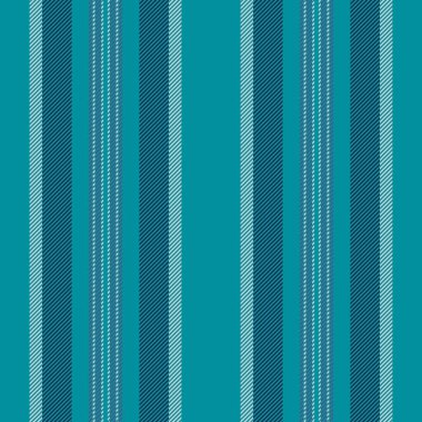 Nostalji çizgileri dikey kumaş, giysi vektör çizgileri dokusu. Cyan ve koyu renklerde seremoni arkaplan tekstil deseni.