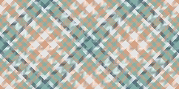Kusursuz tekstil dokusu, canlı arkaplan kumaş vektörü çiziliyor. Pastel ve turuncu renkli ekose desenli tartan kontrolü..