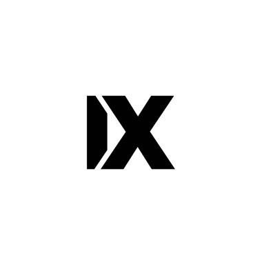 Moda harfi I ve X, IX logo tasarım şablonu. Şirket kimliği için asgari monogram tabanlı logotype.