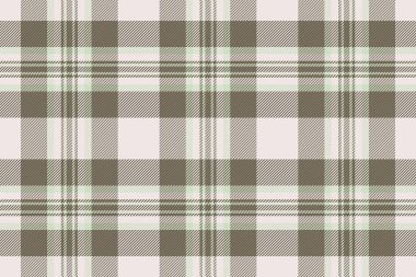 Pastel ve beyaz renklerde kumaş desenli kumaş ekoseli tekstil vektör arkaplanı kusursuz tartan kontrolü.