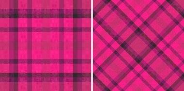 Ekose vektör kontrollü, arka plan tekstil dokusuna sahip tartan kumaşı. Tasarım ambalaj kağıtları için koyu renkli ayarlar.