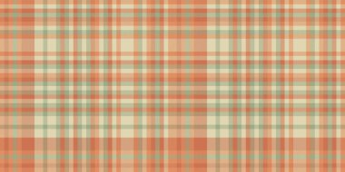 Performanssız tartsız çek, kadın ekose desenli tekstil. Turuncu ve açık renk arka plan kumaş dokusu vektörü indirimi.