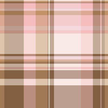 Temel kumaş kontrolü ekose, avlu dokuma deseni. Turuncu ve açık renkli üst tartan renksiz vektör arkaplanı.