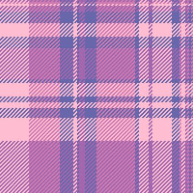 Tartan deseni vektör denetimi ekoseli kumaş dokusu mor ve açık renkli kumaş.