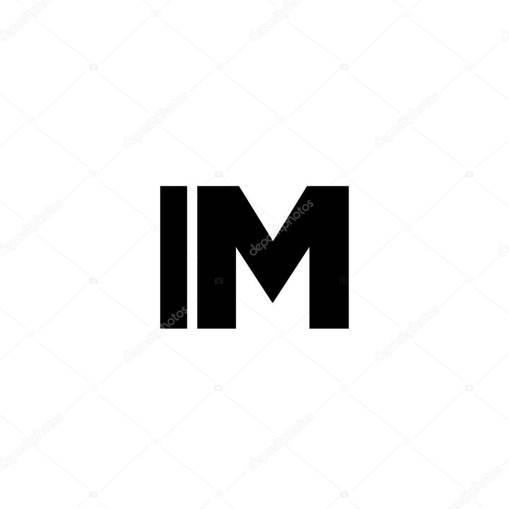 Trendy letter I and M, IM logo design template. Minimal monogram initial based logotype for company identity.
