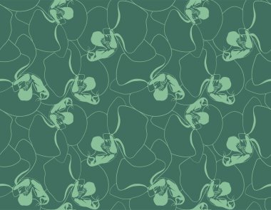 Floral pattern seamless background. Foliage and flower wallpaper design of nature. Vector illustration.