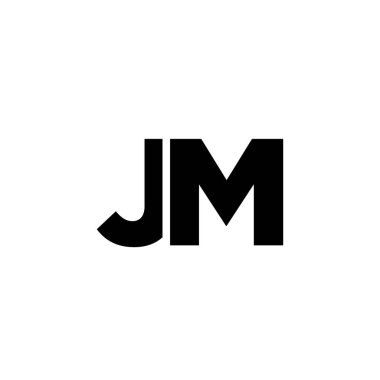 Son moda J ve M harfi, JM logo tasarım şablonu. Şirket kimliği için asgari monogram tabanlı logotype.
