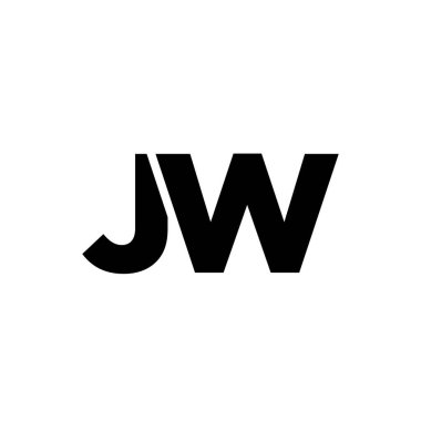 Moda harfi J ve W, JW logo tasarım şablonu. Şirket kimliği için asgari monogram tabanlı logotype.