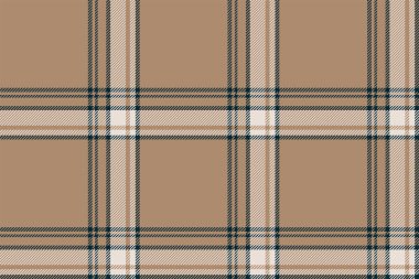 Ekose arka plan, bej rengi kusursuz deseni kontrol et. Tekstil baskısı için vektör kumaş dokusu, ambalaj kağıdı, hediye kartı, duvar kağıdı düz tasarım.