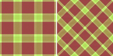 Ekoseli tartan kumaş desenli tekstil ve vektör arkaplan kontrolü. Süslü ipek bandın yaratıcı kullanımı için noel renklerinde ayarlandı.