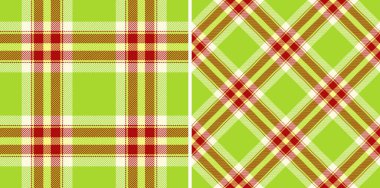 Ekose desenli arka plan kontrollü vektör kumaş dokusunun kusursuz tartan dokusu. Bahar renklerinde ayarlanmış. Mutfak dekorasyonu için yağlı bez..