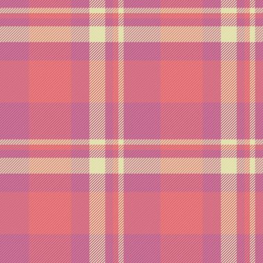 Koltuk arkası ekose kumaş, erkek desenli dikişsiz doku. Kürk kontrol vektör kumaşı pembe ve kırmızı renkli.