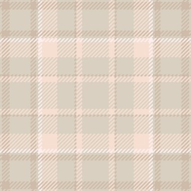 Ekose desenli pürüzsüz arkaplan vektörünün kumaş tartan dokusu açık ve beyaz renklerde tekstil kontrolü.