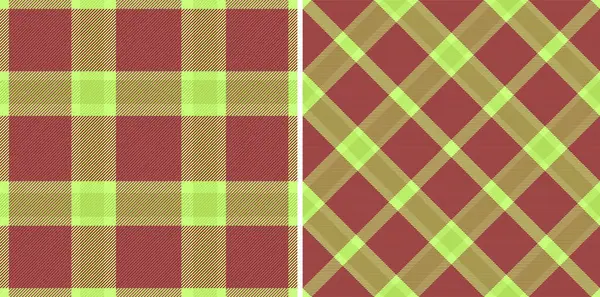 Ekoseli tartan kumaş desenli tekstil ve vektör arkaplan kontrolü. Süslü ipek bandın yaratıcı kullanımı için noel renklerinde ayarlandı.