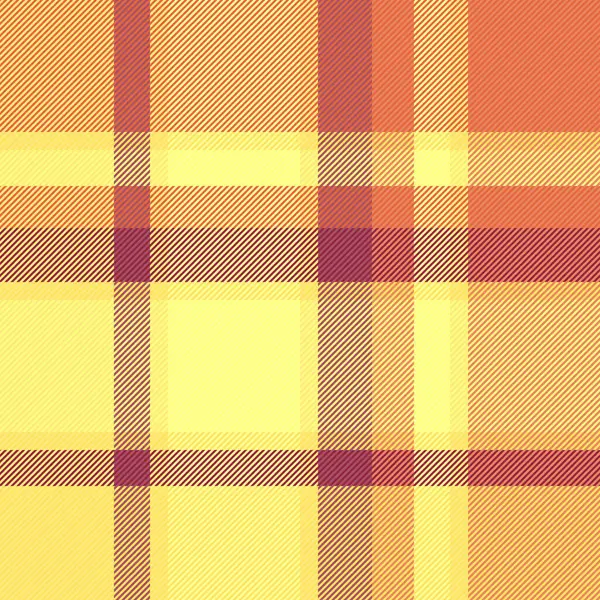 Vektör dokusu desenli ekose kumaş. Çek tekstil arka planı turuncu ve kireç renklerinde..
