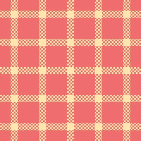 Zarif desen ekose desen, el işi kumaş kontrol vektörü. Birincil arkaplan tekstil tartan kırmızı ve kehribar rengi.