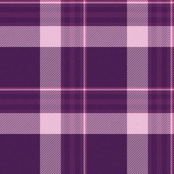 Grunge arkaplansız kumaş, ticari tartan tekstil kontrolü. Koyu ve mor renkli ton desenli ekose vektör dokusu.