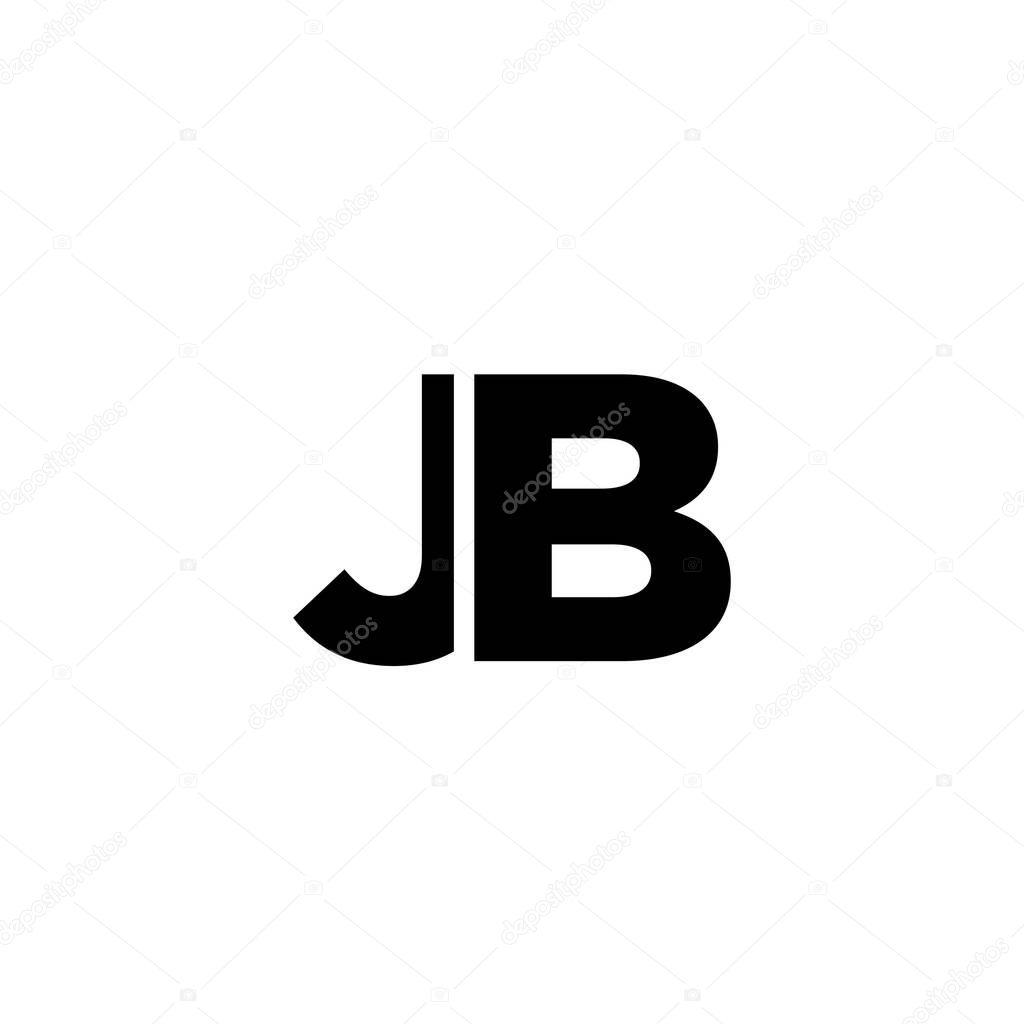 Trendy letter J and B, JB logo design template. Minimal monogram initial based logotype for company identity.