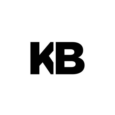Son moda K ve B harfi, KB logo tasarım şablonu. Şirket kimliği için asgari monogram tabanlı logotype.